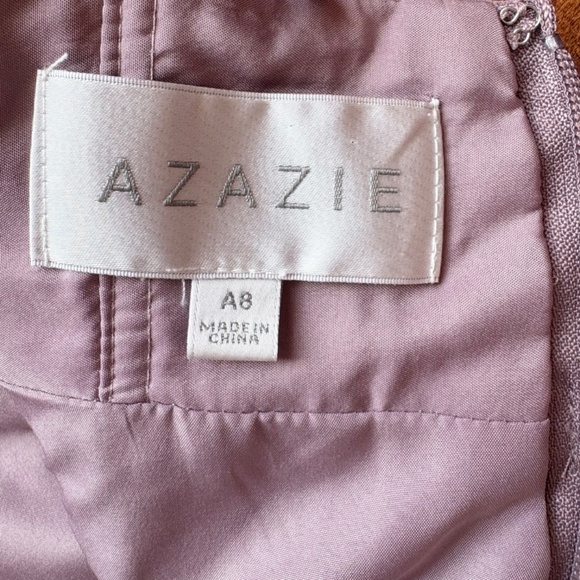 Azazie Vintage Mauve A-Line Double Split V-Neck Maxi Dress Size 8 - Picture 9 of 11